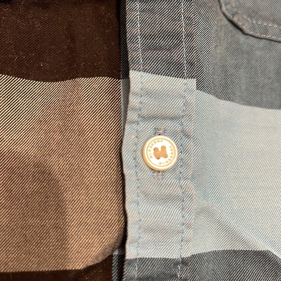 Burberry Blue plaid polo shirt, boys size 3 - Picture 4 of 7